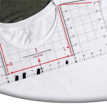 3X T-Shirt-Lineal-Anleitung für die Ausrichtung und Zentrierung Von Vinyl-Designs, T-Shirt-Lineal-Ausrichtungswerkzeug, Ausschnitt-Maßband