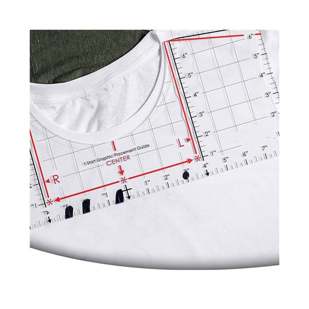 3X T-Shirt Ruler Guide For Vinyl Alignment And Centering Designs, T-Shirt Ruler Alignment Tool Neckline Measuring Tape 6033977994236