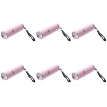 6X Outdoor Rubber Coated 9-LED Flashlight Torch
