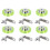 6pcs 200mm Aluminum Polyurethane Industrial Encoder Wheel Measuring Wheel with Type 20mm Aluminum Encoder Bracket 1