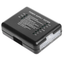 2X PC 20 24-Pinowy Tester Zasilania Tester LED dla Zasilacza ATX Miernik HDD Pomiar 12 V 5 V 3,3 V.