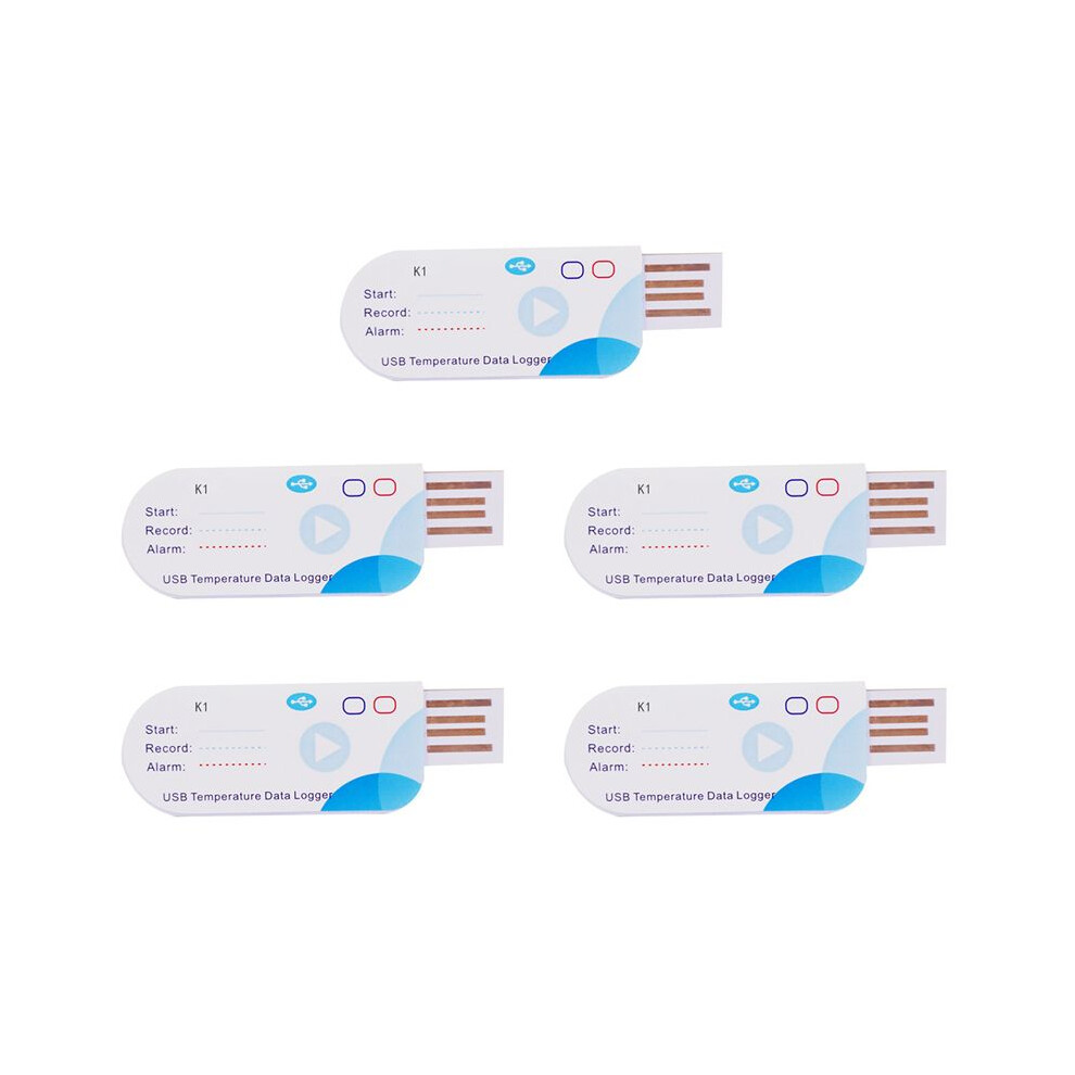 5X USB Temperature Data Logger 14400 Points USB Report 60 Days IP65 Disposable Recorder