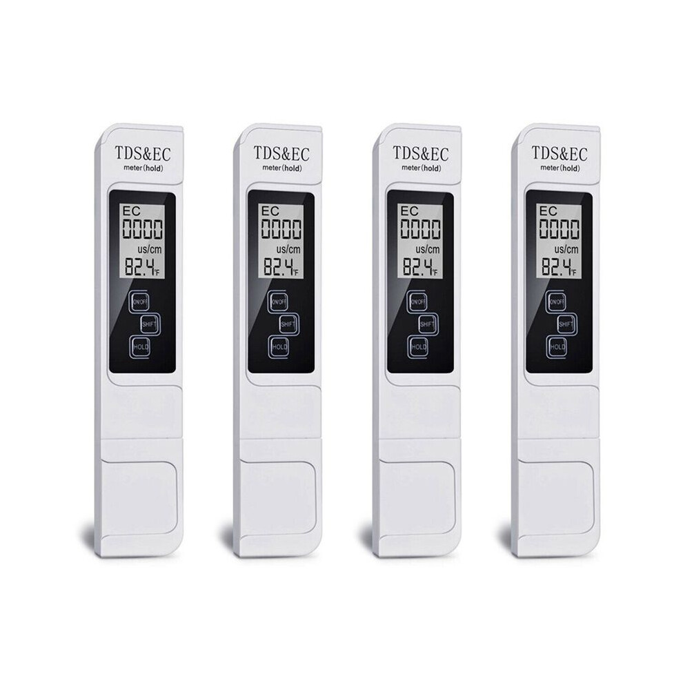 4X Tds Ec Meter Digital Water Quality Tester 0-9999 Ppm Measurement Range Water Purity Temperature Meter Tester 6031969088376