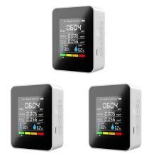 3X 5 In1 CO2 Meter Digitale Temperatuur Vochtigheid Tester Kooldioxide Detector Luchtkwaliteit Monitor TVOC HCHO Analyzer-B