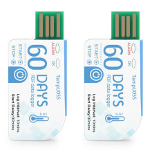 2 Szt. TempU05s USB Rejestrator Danych Temperatury 60-Dniowy Jednorazowy Analizator Temperatury Raport PDF Rejestrator Temperatury USB