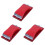 3X Rectangle Paper Grit Sandpaper Holder Hand Sander Red Black 1
