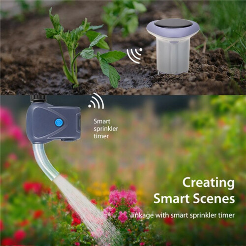 2X Tuya  Zigbee Solar Soil Sensor for Gardening Temperature and Humidity Meter APP Control Digital Soil Thermometer 1