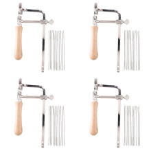 4X Professional Adjustable Saw Bow Wooden Handle of Jewelry Saw Frame Hand Tools Jeweler'S Saw Frame
