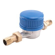 Single Jet Water Meter Brass Water Meter Home and Garden Use Flow Water Meter