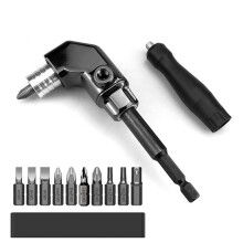 Self-Locking 90 Degree Right Angle Screwdriver Holder Drive Bit Angle Extension Electric Screw Driver Angle Driver B