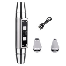 Double Jade Flashlight 6 Light Source USB Direct Charging Identification Jewelry Jade Fluorescent Lamp, Silver