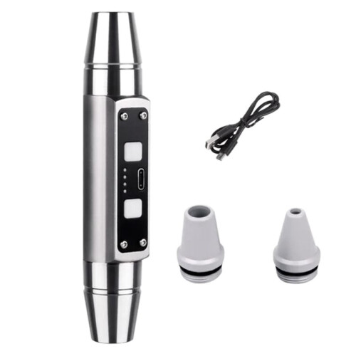 Double  Jade Flashlight 6 Light Source USB Direct Charging Identification Jewelry Jade Fluorescent Lamp, Silver