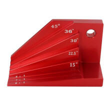 Misuratore Per Blocco Smussato, Cercatore Angolare nel Lega di Alluminio, Goniometro Universale Per Smussatura, Angoli Obliqui di 15, 22-1/2, 30,