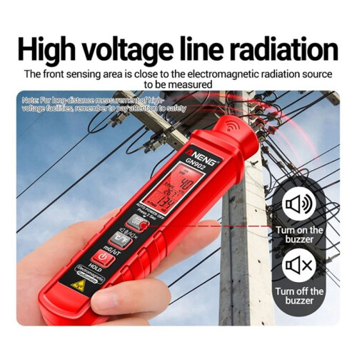 ANENG GN902 Electromagnetic Radiation Detector Temperature Tester Meter Radiation Analyzer with LCD Backlight Screen 2