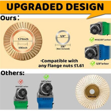 4PCS Angle Grinder Wood Carving Disc Set for 4In or 4 1/2In Attachment, Grinder Disc Wheel Attachments for Woodworking