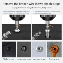 13Pcs Broken Wire Extractor Multifunctional Screw Extractor Take Broken Wire Word Plum Hexagon Screwdriver .