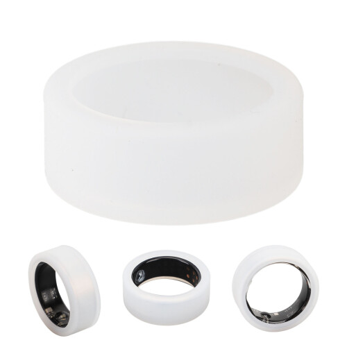 Silicone Ring Cover for Size 11-13, White, Scratch-Resistant Protection