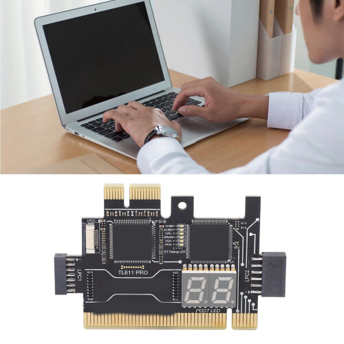 TL611 Pro Debug Card, PCI E Motherboard Analyzer, 84x56mm Black