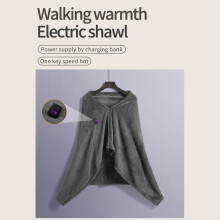 USB Heated Shawl Wrap Grey