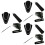 12Stk Schwarze Headbands Halskette Zigarrenhalter Party-Set 6