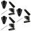 12Stk Schwarze Headbands Halskette Zigarrenhalter Party-Set 7