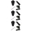 12Stk Schwarze Headbands Halskette Zigarrenhalter Party-Set 8