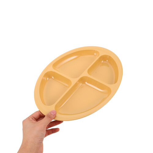 Yellow Adaptive Divided Plate for Adults with Portion Control 2