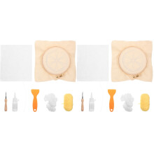 2Ensembles Kit DIY Sous-Verres Brodés Punch Needle Matériaux Colorés