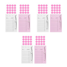 3Sets Lash Extension Tool Kit with Acrylic Tray and Flower Glue Cups