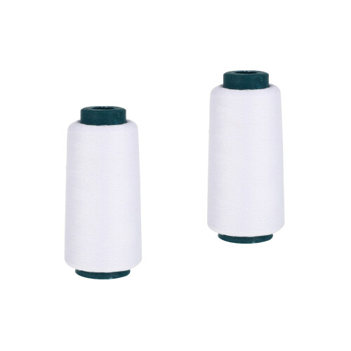 2Pcs 3000 Yards White Quilting Thread for Sewing Machines Polyester 2