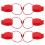 6Pcs Small Red Plastic Disc Holders with Metal Clamp for Daily Use 1
