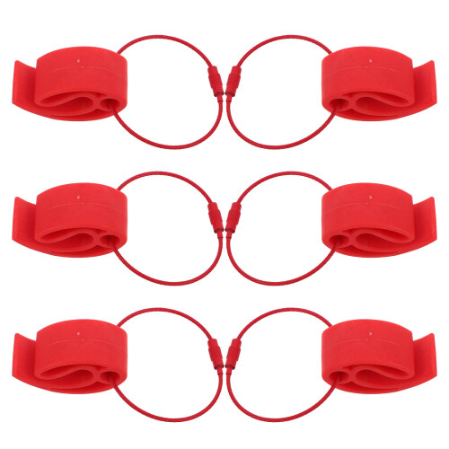 6Pcs Small Red Plastic Disc Holders with Metal Clamp for Daily Use