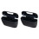 2Pcs Compact Leak Proof Black Auto Trash Can Car Trash Storage 1