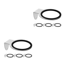 8Pcs Stainless Steel Hair Dryer Holder for Wall Mounted Salon Station