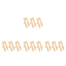 12Pcs Lightweight Bamboo Hand Fan Stand Light Yellow Display Organizer