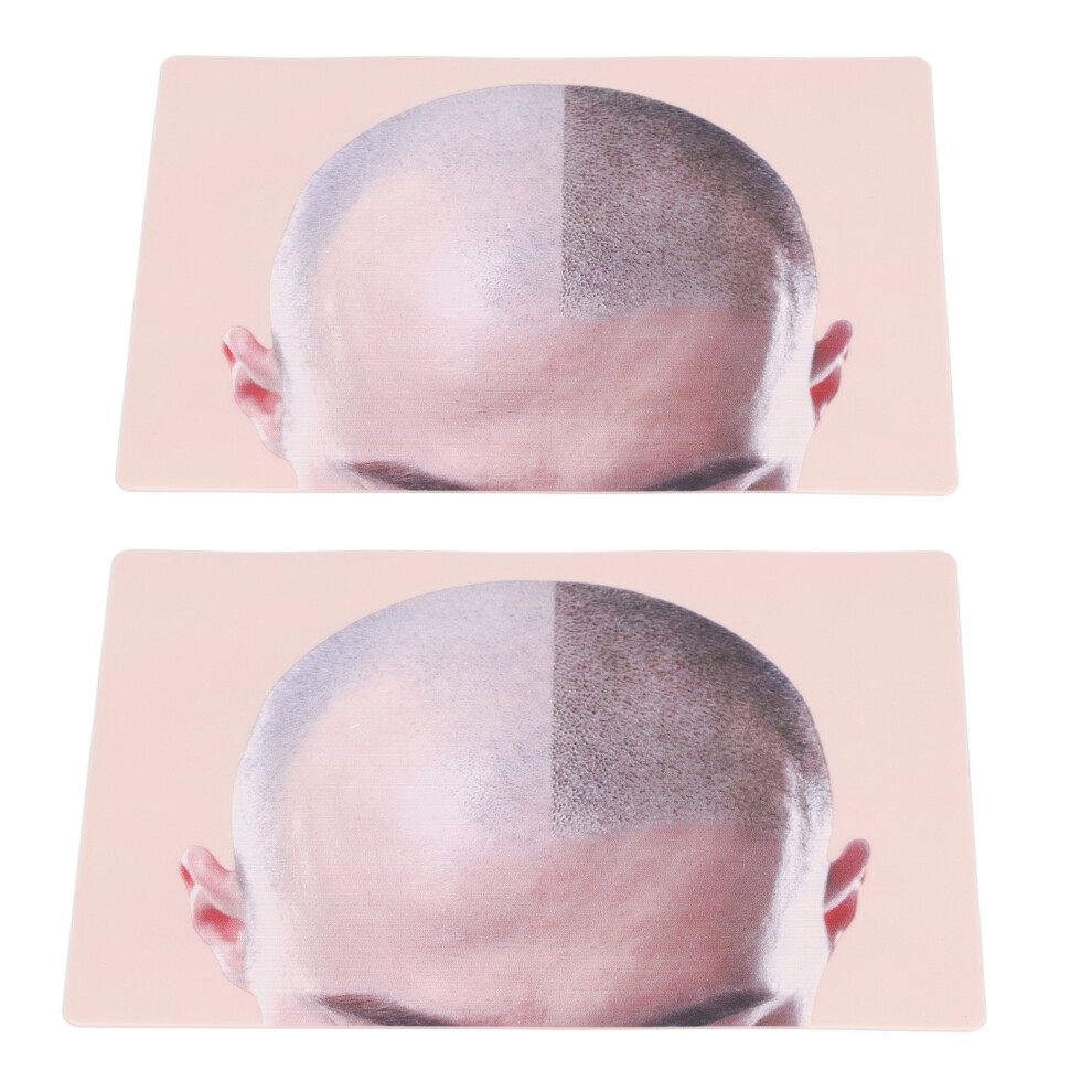 2pcs Silicone Scalp Micropigmentation Practice Skin for Hair Tattoo & Thinning