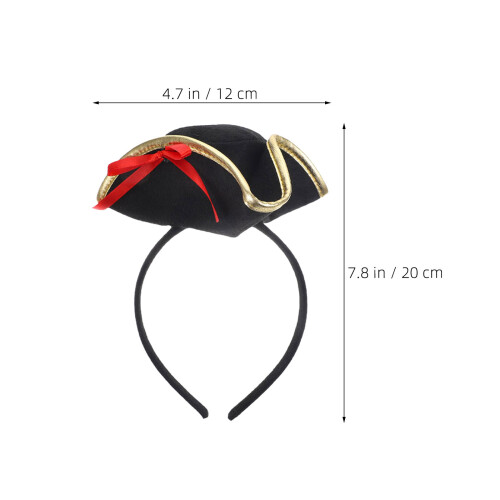 Tiara Pirata Preta Com Para Cosplay E Festa 2
