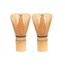 Conjunto de 2 Batedores de para Bambu para Matcha, Chasen Tradicional Feito À Mão, Batedor e Escova Misturadora para Chá Matcha Autêntico