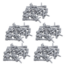 Aquarium Fish Oxygen Air Tubing Flow Control Valve 100 Pcs Gray