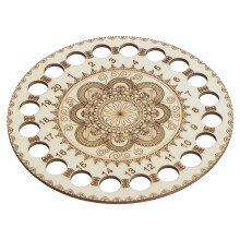 Wooden Embroidery Floss Organizer, Basswood, 14cm Diameter