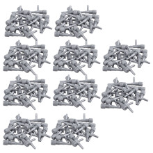 Aquarium Fish Oxygen Air Tubing Flow Control Valve 200 Pcs Gray