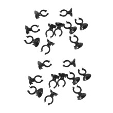 20 Pcs Black Suction Cup Holder 20mm Dia Tube Airline for Aquarium