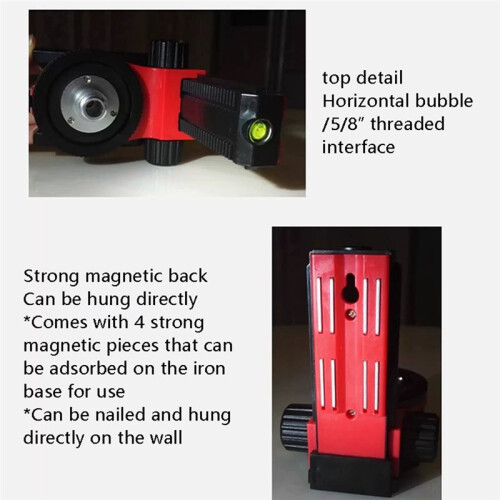 L-Shaped Multi-Function Bracket for Laser Levels Adjustable Lifting with Strong Magnetic Wall Mount 1