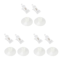 6 PCS 47mm Clear Plastic Wall Suction Cup Clip Clamp
