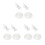 6 PCS 47mm Clear Plastic Wall Suction Cup Clip Clamp 1