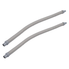 2pcs Plastic Water Drain Pipe Hose 60cm Long for Air Conditioner Gray