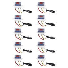 10X 220V Digital LED Temperature Controller 10A Thermostat Control  Probe New