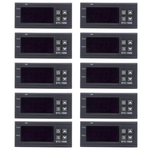 10X 220V Digital STC-1000 Temperature Controller Thermostat Regulator+Sensor Probe