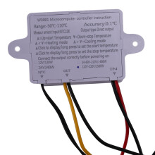 3X 10A AC110-220V Digitaler LED Temperatur Regler XH-W3001 für Inkubator KüHlung Heiz Schalter Thermostat NTC Sensor