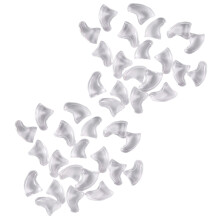 40 Stueck Weiche Nagel-Kappen fuer Katzen Haustier Greifer Steuertatzen Weg + 2X Anhaftender Kleber -Transparent, Groesse M